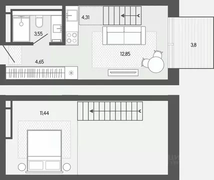 1-к кв. Алтай, Майминский район, пос. Карлушка  (40.68 м)