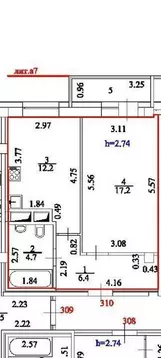 1-к кв. Свердловская область, Екатеринбург ул. Московская, 55 (40.0 м)