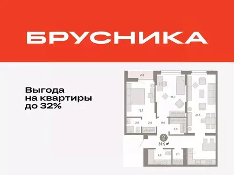 2-к кв. Тюменская область, Тюмень ДОК мкр, Октябрьский на Туре жилой ...