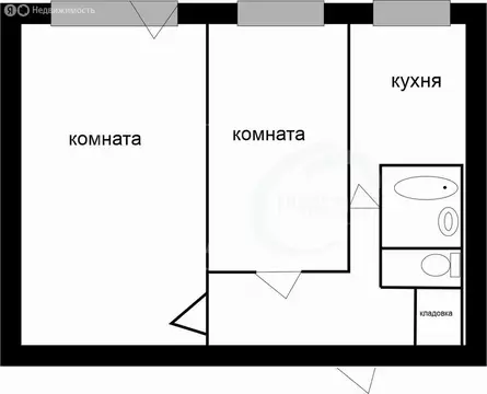 2-комнатная квартира: Воронеж, Краснозвёздная улица, 2 (44.7 м)