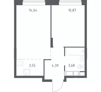 1-к кв. Московская область, Балашиха ул. Бояринова, 36 (37.3 м)