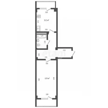 1-к кв. Вологодская область, Вологда Козленская ул., 113к1 (47.1 м)