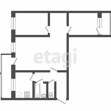 3-комнатная квартира: Саранск, проспект 60 лет Октября, 28 (64 м)