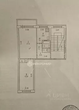 2-к кв. Архангельская область, Архангельск Вологодская ул., 42к1 (43.9 ...