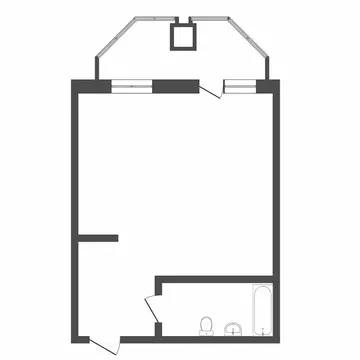 Квартира-студия: Тюмень, Верхнетарманская улица, 1 (20 м)
