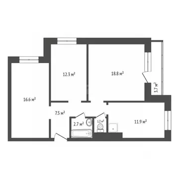 3-к кв. Красноярский край, Красноярск Аральская ул., 43 (71.0 м)