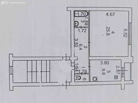 1-комнатная квартира: Иркутск, Норильская улица, 9Б (49.5 м)