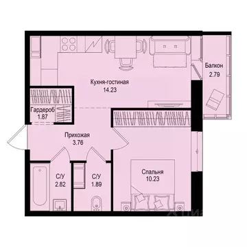 1-к кв. Ленинградская область, Всеволожский район, Заневское городское ...