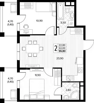 2-к кв. Краснодарский край, Анапа муниципальный округ, с. Сукко ...