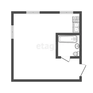 1-комнатная квартира: Иркутск, улица Иосифа Уткина, 6 (31.4 м)