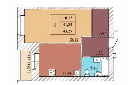 1-к кв. Ярославская область, Ярославль пос. Норское, пер. 3-й Норский, ...