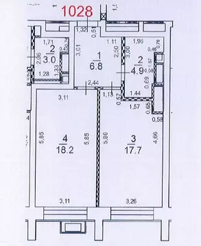 Продается 2-комнатная квартира