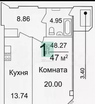 1-к кв. Севастополь просп. Генерала Острякова, 242Ак1 (46.0 м)