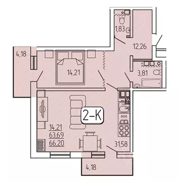 2-к кв. Бурятия, Улан-Удэ 140Б мкр,  (66.2 м)