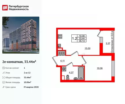 1-к кв. Ленинградская область, Всеволожский район, Свердловское ...