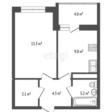 1-комнатная квартира: Анапа, улица Ленина, 180Ак14 (33 м)