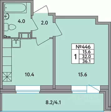 1-к кв. Ленинградская область, Всеволожский район, д. Новое Девяткино ...