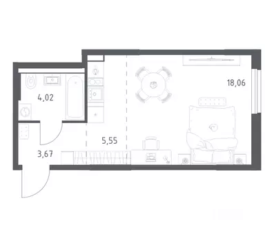 1-к кв. Башкортостан, Уфа ул. Минигали Губайдуллина, 8к9 (31.3 м)