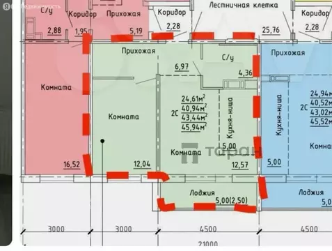 1-комнатная квартира: Западный, улица имени Капитана Ефимова, 3 (40.9 ...