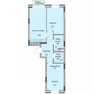 2-к кв. Татарстан, Казань Ферма-2 жилмассив,  (63.6 м)