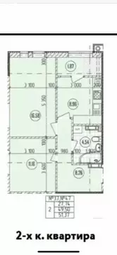 2-комнатная квартира: Бахчисарай, улица Гагарина, 4 (51.37 м)
