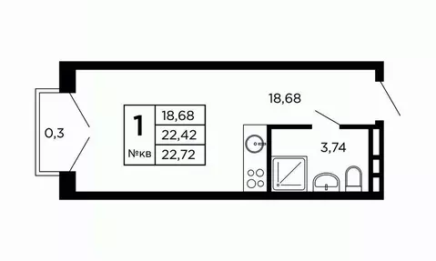 Студия Смоленская область, Смоленск проезд Маршала Конева, 32 (22.75 ...