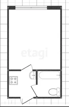 Квартира-студия: Липецк, улица Космонавтов, 24 (18 м)