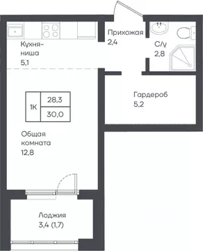 1-к кв. Алтайский край, Барнаул тракт Павловский (30.0 м)