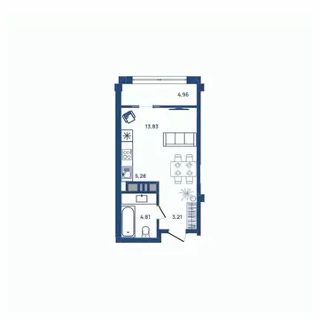 1-к кв. Челябинская область, Челябинск ул. Энгельса, 6 (32.09 м)