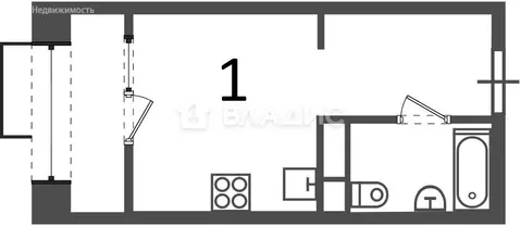 Квартира-студия: Москва, Клинская улица, 2А (22 м)