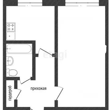 1-к кв. Калужская область, Калуга Карачевская ул., 21 (20.9 м)