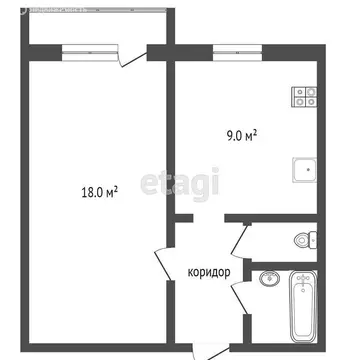 1-комнатная квартира: Самара, Демократическая улица, 3А (32.8 м)