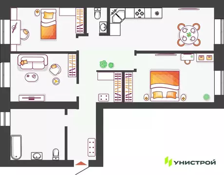 1-к кв. Самарская область, Тольятти бул. Итальянский, 2 (103.63 м)