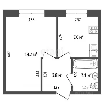 1-к кв. Марий Эл, Йошкар-Ола ул. Яна Крастыня, 6в (30.1 м)