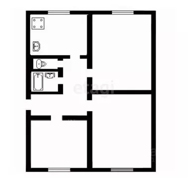 3-к кв. Тульская область, Щекинский район, Ломинцевское с/пос, пос. ...