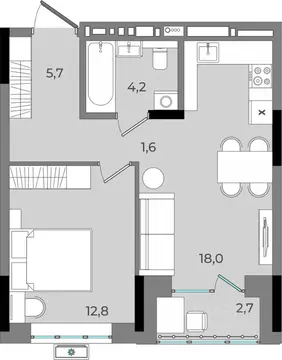 1-к кв. Удмуртия, Ижевск Северо-Западный жилрайон, 2-й мкр, Новый ...