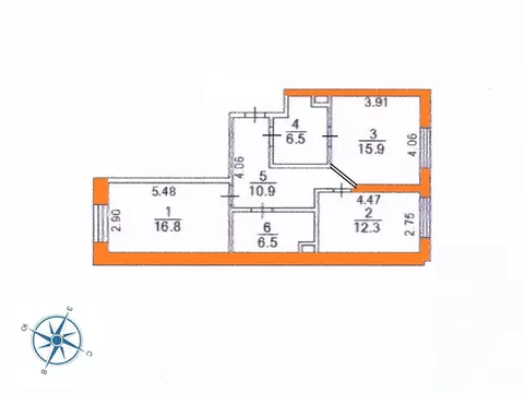 Продается 1-комнатная квартира