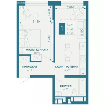 1-комнатная квартира: Краснодар, посёлок Берёзовый, микрорайон ...