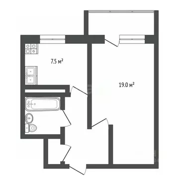 1-к кв. Вологодская область, Череповец ул. Данилова, 21 (37.8 м)