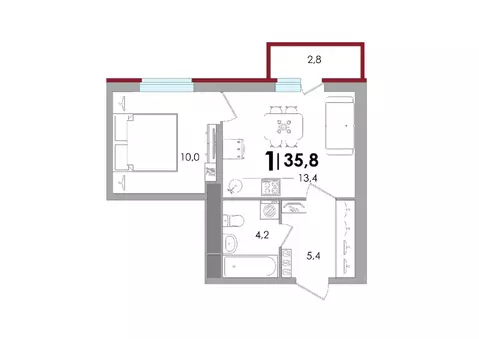 1-к кв. Тверская область, Калининский муниципальный округ, д. Батино ...