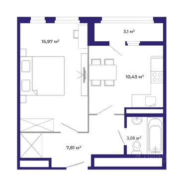 1-к кв. Иркутская область, Иркутский муниципальный округ, Маркова рп, ...