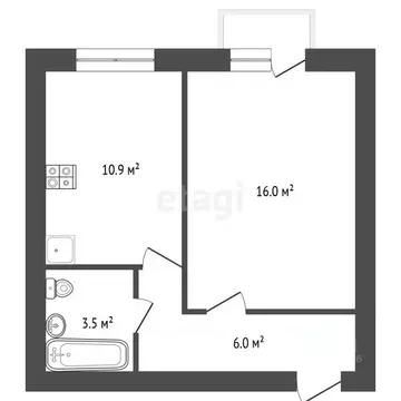 1-к кв. Калужская область, Калуга ул. Георгия Амелина, 45 (36.4 м)