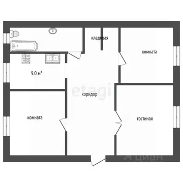 3-к кв. Тюменская область, Тюмень Волгоградская ул., 45 (66.1 м)