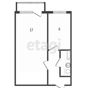 1-к кв. Костромская область, Кострома Калиновская ул., 43а (30.5 м)