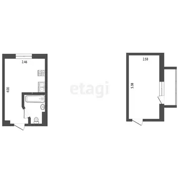 2к в -комнатной квартире (23 м)