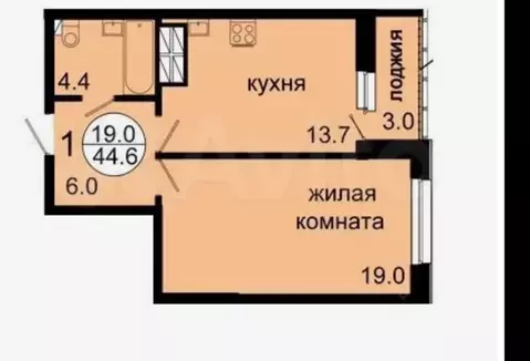 1-к кв. Красноярский край, Красноярск 9 Мая ул., 83к1 (43.0 м)