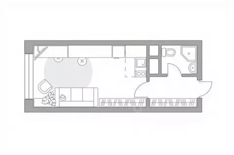 Студия Московская область, Балашиха ул. Яганова, 3 (26.53 м)