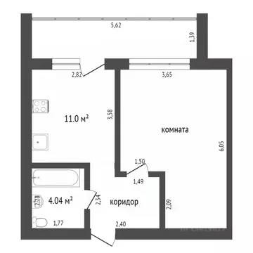 1-к кв. Брянская область, Брянск Народная ул., 8 (46.0 м)