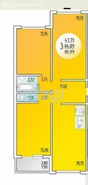 3-комнатная квартира: Анапа, Супсехское шоссе, 26к4 (90 м)