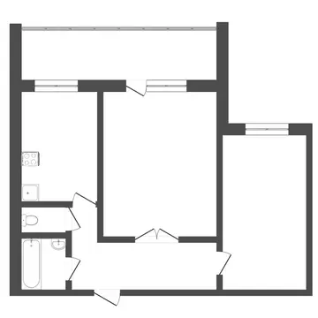 2-комнатная квартира: Тюмень, Центральный округ, Северная улица, 3 ...